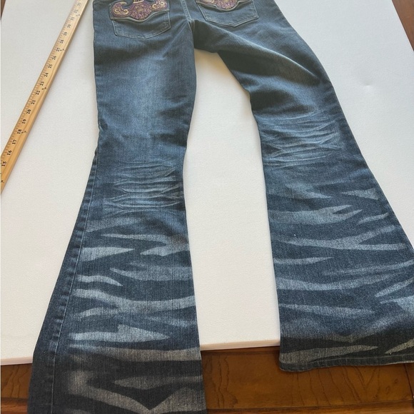 EUC Dereon Beyonce Girls Summer Flare Blue Denim Jeans Size 1/2 (R) - Picture 9 of 11